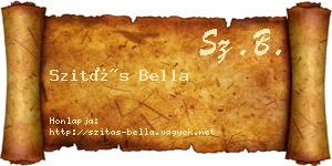 Szitás Bella névjegykártya